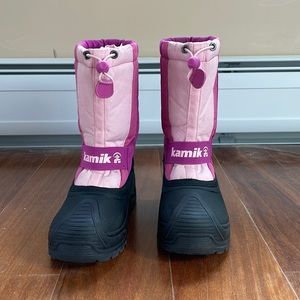 Girls Pink Kamik Snow Boots